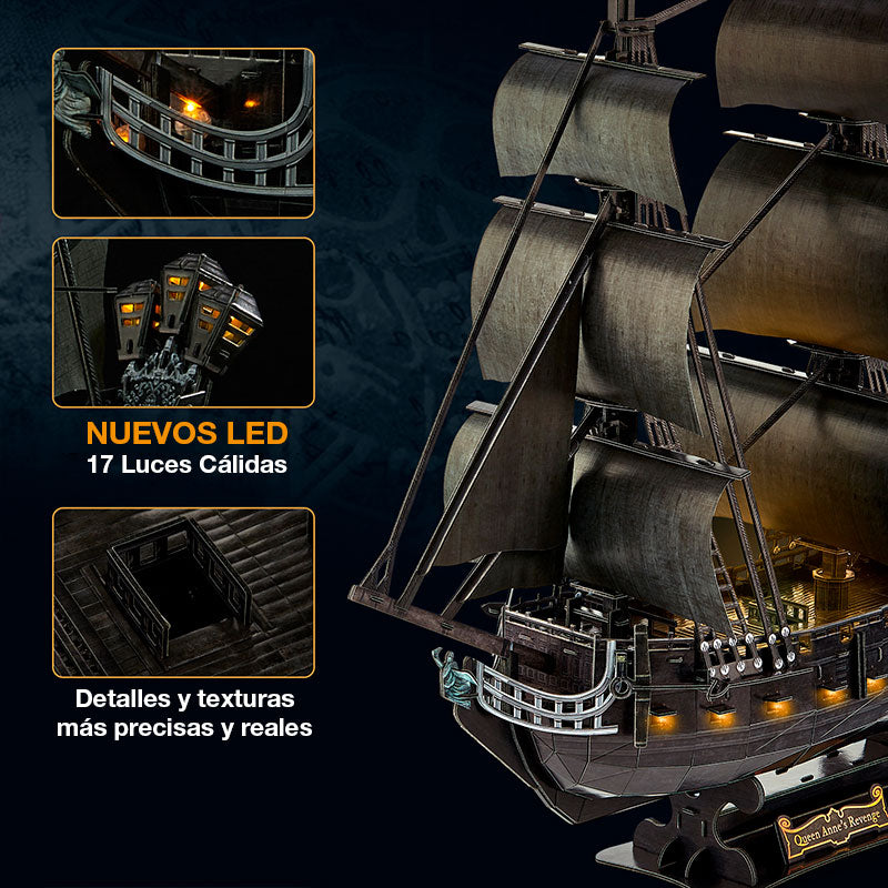 Queen Anne Revenge LED Cubicfun