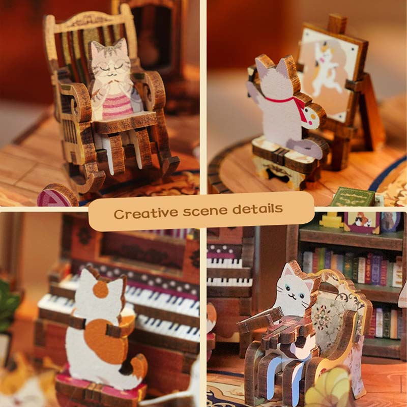 Caja musical Cat's Family Tonecheer