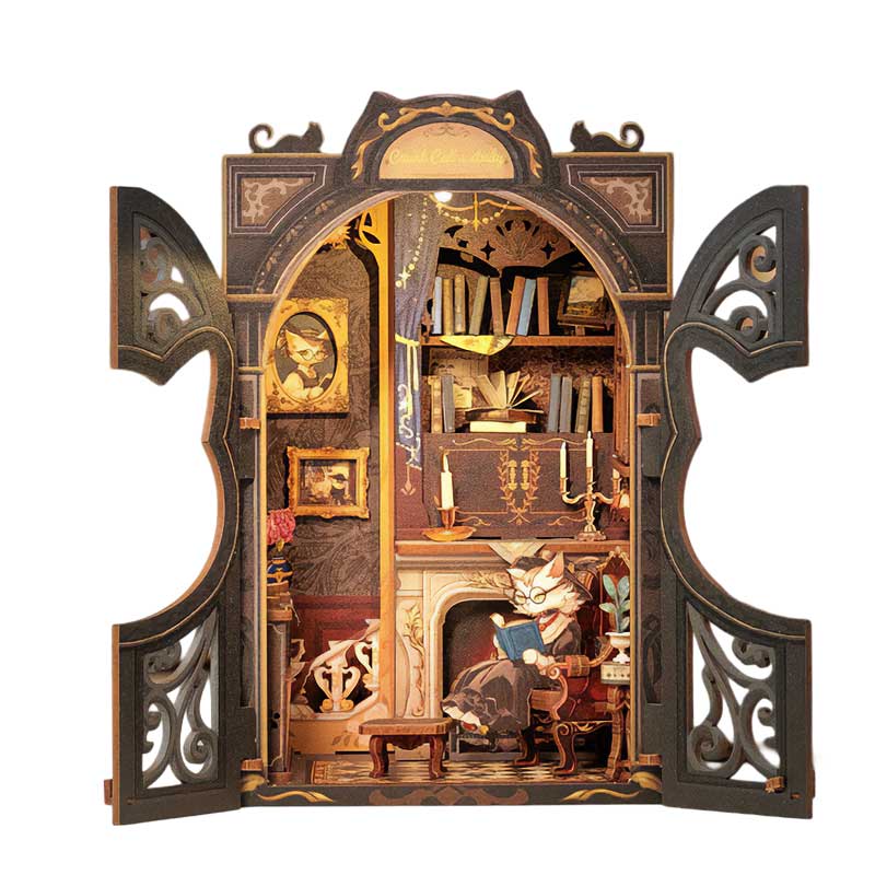 Count Cat's Study Booknook Cutebee