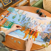 Rompecabezas Harry Potter Hogsmeade Bajo la Nieve 1000 pcs TOI
