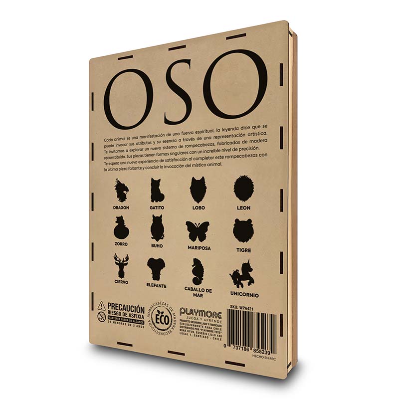 Rompecabeza de Madera Oso Tamaño XL - Playmore