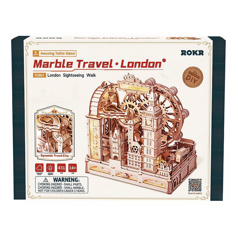Carrera de Bolitas Marble Travel London Rokr