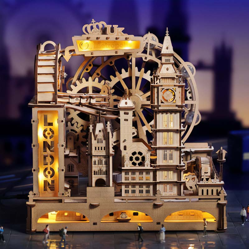 Carrera de Bolitas Marble Travel London Rokr