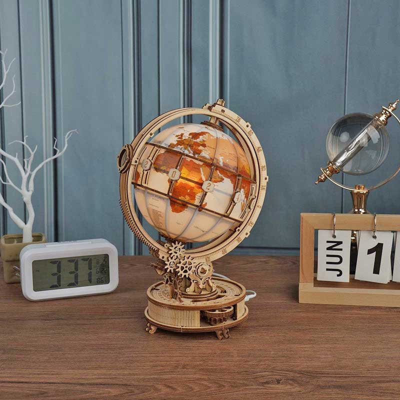 Globo Terráqueo Luminoso Armable Puzzle 3D