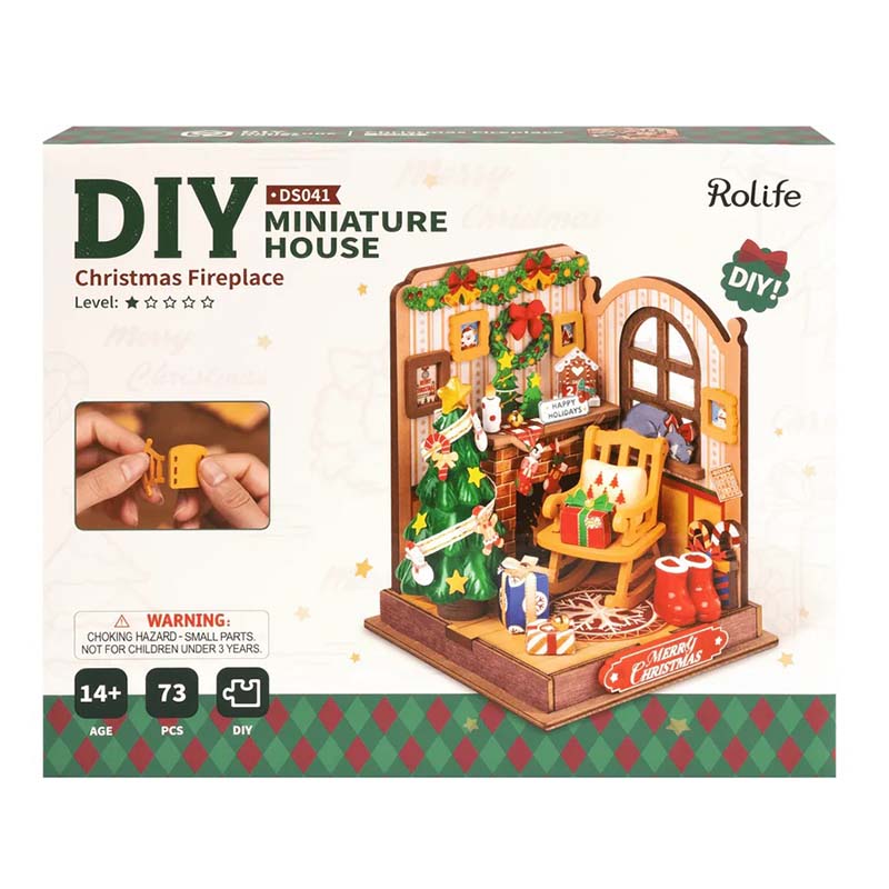 Christmas Fireplace miniatura Rolife