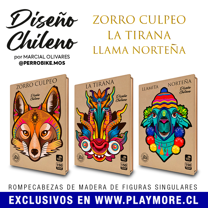 Rompecabeza de Madera Zorro Culpeo Diseño Chileno Playmore