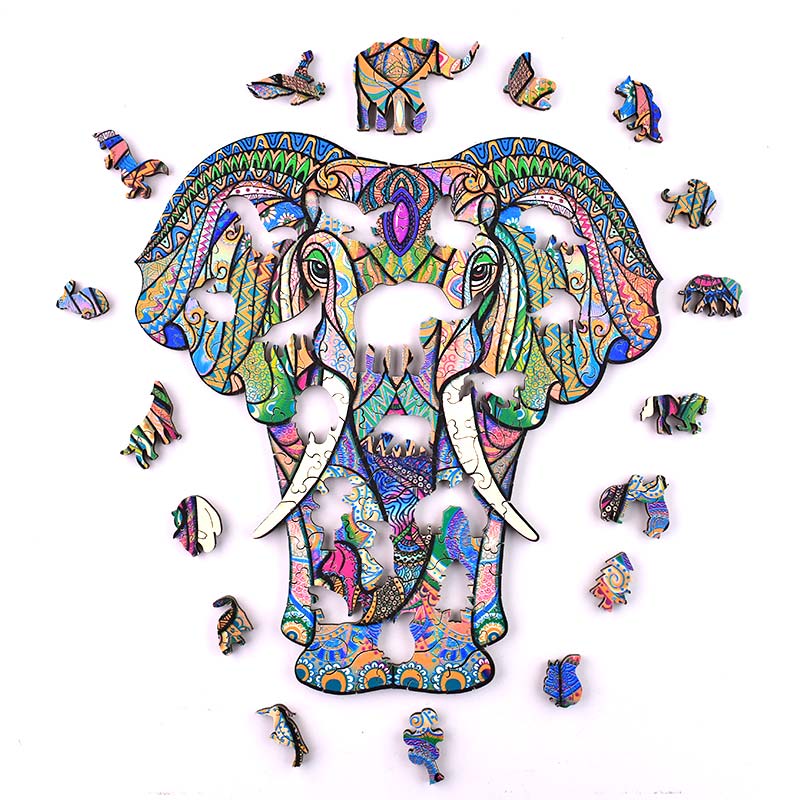 Rompecabeza de Madera Elefante Playmore