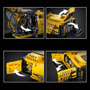 CaDA Excavadora PRO 1708 Piezas Escala 1:20 Juguete Armable