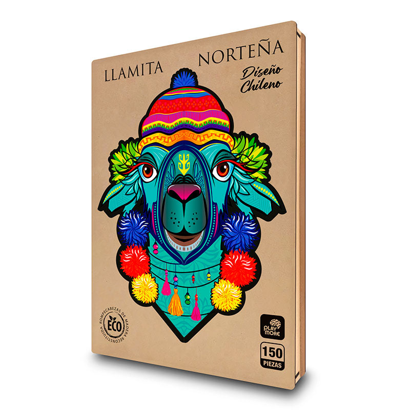 Rompecabeza de Madera Llama Norteña Diseño Chileno Playmore