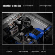 Initial D Mazda RX-7 FC35 Armable 1552 Piezas Escala 1:12.5