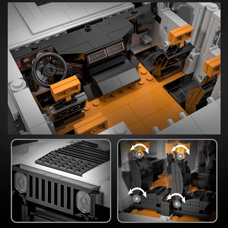 Jeep Humvee Militar Civil Armable 1386 Piezas Escala 1:12