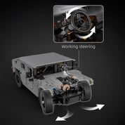 Jeep Humvee Militar Civil Armable 1386 Piezas Escala 1:12