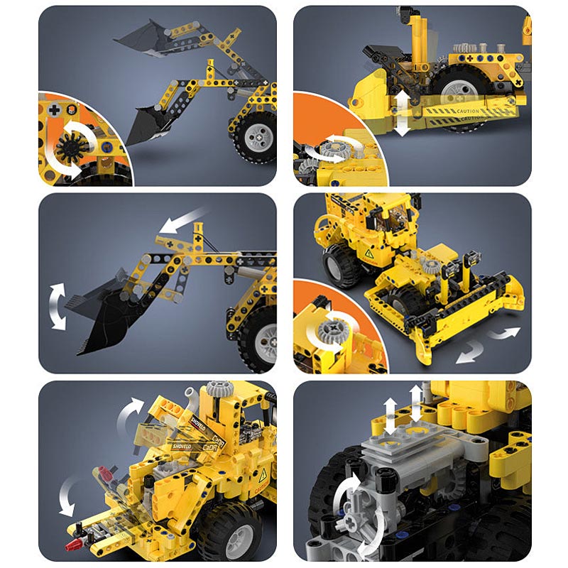 Cargador Frontal Bloques Armable 693 Piezas CaDA