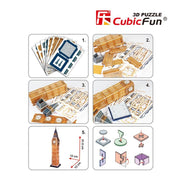 Big Ben Clock Tower Rompecabezas 3D Cubicfun Serie C