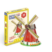 Molino Holandes Miniatura Armable Puzzle 3D Serie S