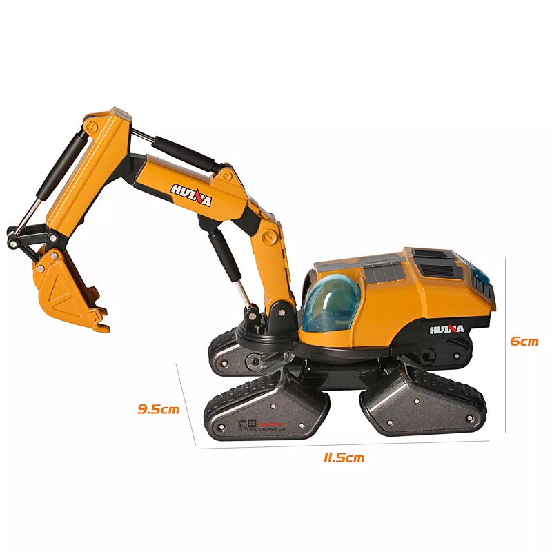 Excavadora Espacial Huina 1703 1:50 Diecast con Luces LED