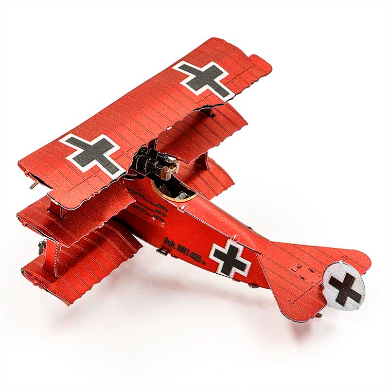 Triplano Fokker Baron Rojo Metal Earth