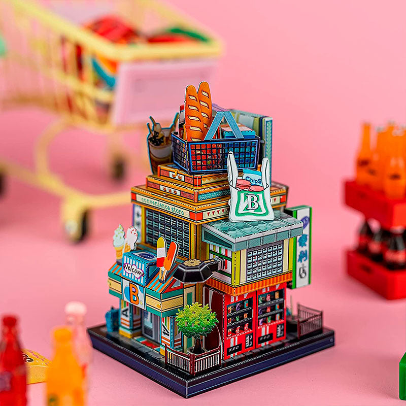 Almacen Mini Market Puzzle 3D de Metal