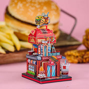 Tienda de Hamburguesas Hamburger Shop Puzzle 3D de Metal