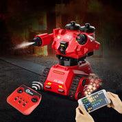 Robot Bombero Lanza Agua Luz LED Radio Control Dual