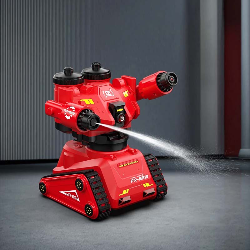 Robot Bombero Lanza Agua Luz LED Radio Control Dual
