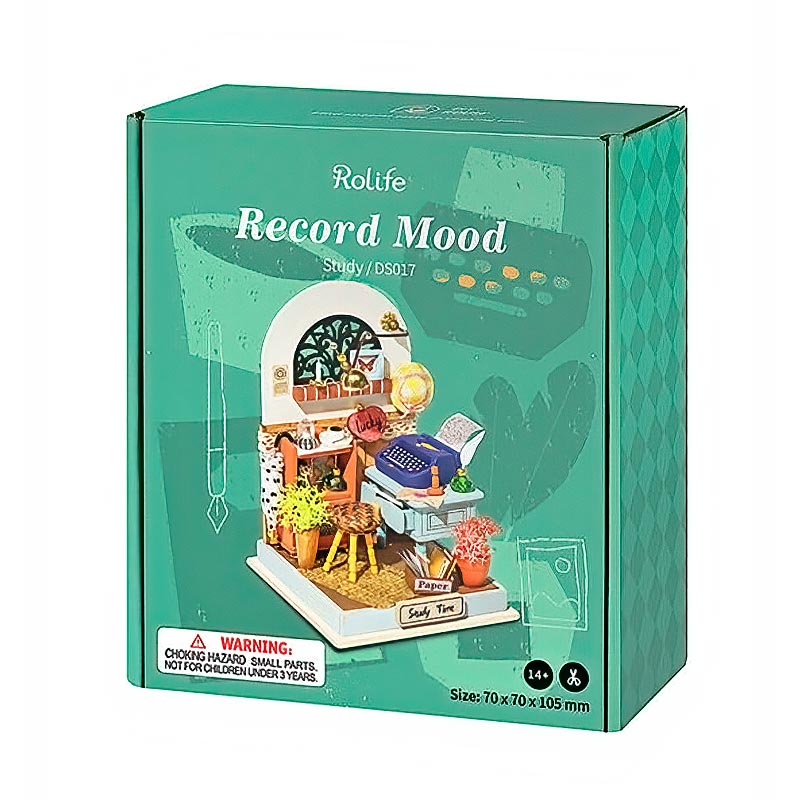 Miniatura Cuarto de Estudio Record Mood Study Robotime