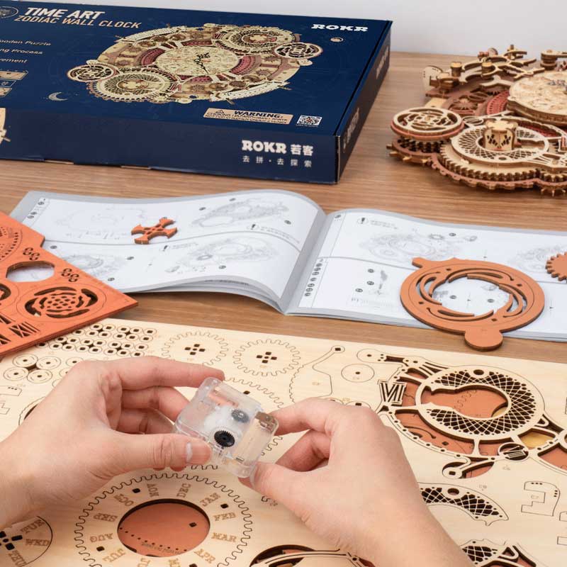 Reloj Mural Astral de Madera Rompecabezas STEM Robotime