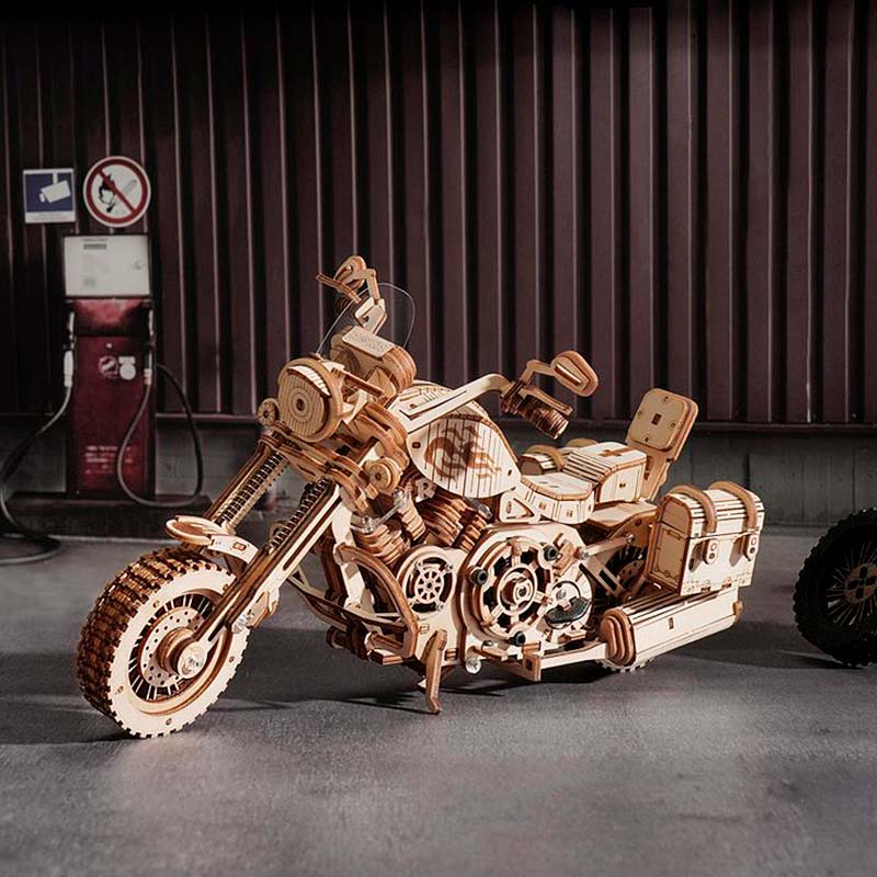 Moto Cruiser Clásica Rompecabezas Puzzle 3D Robotime