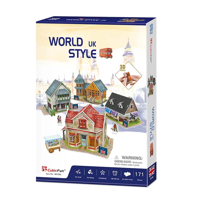 Miniatura Villa Ingelesa 4 casitas UK Style Cubicfun