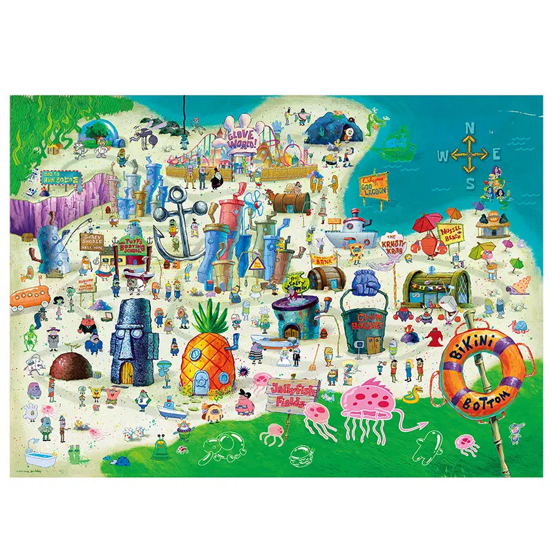 Bob Esponja Rompecabezas Bikinis Map