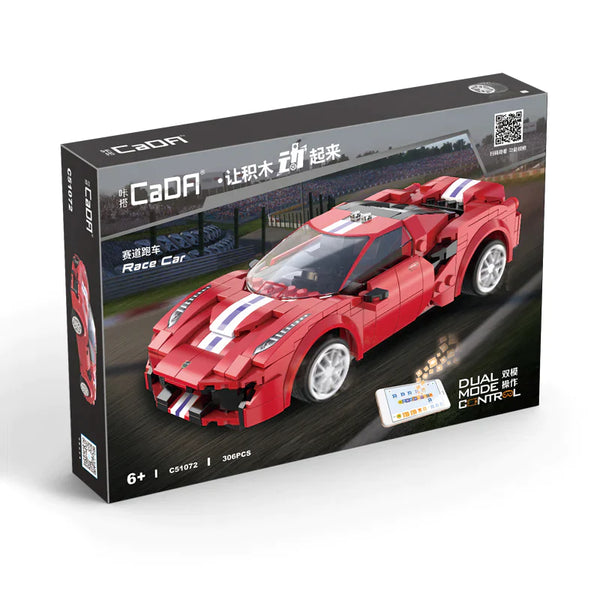 Auto Radio Control Red Race car Armable 306 Piezas CaDA