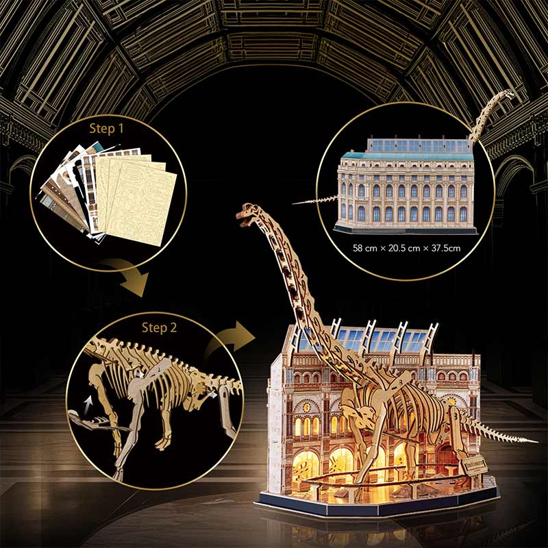 PREVENTA Braquiosario Museo de Historia Natural Cubicfun