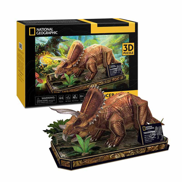 Triceratops Armable Puzzle 3D 44 Piezas Cubicfun