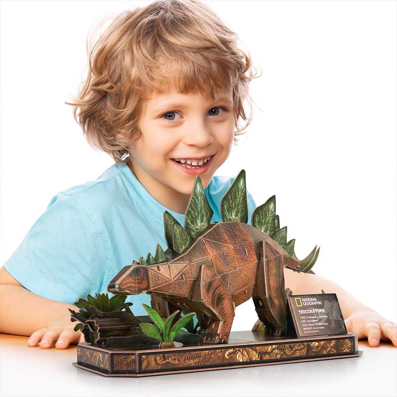 Estegosaurio Armable Puzzle 3D 62 Piezas Cubicfun