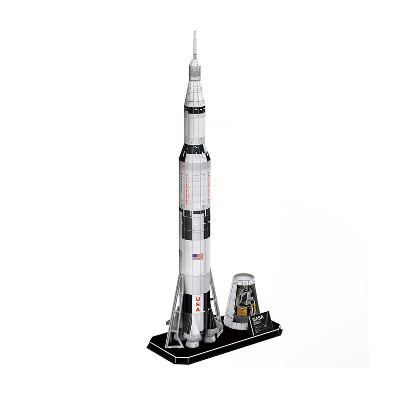 Nasa Cohete Saturn V Armable Puzzle 3D 136 Piezas