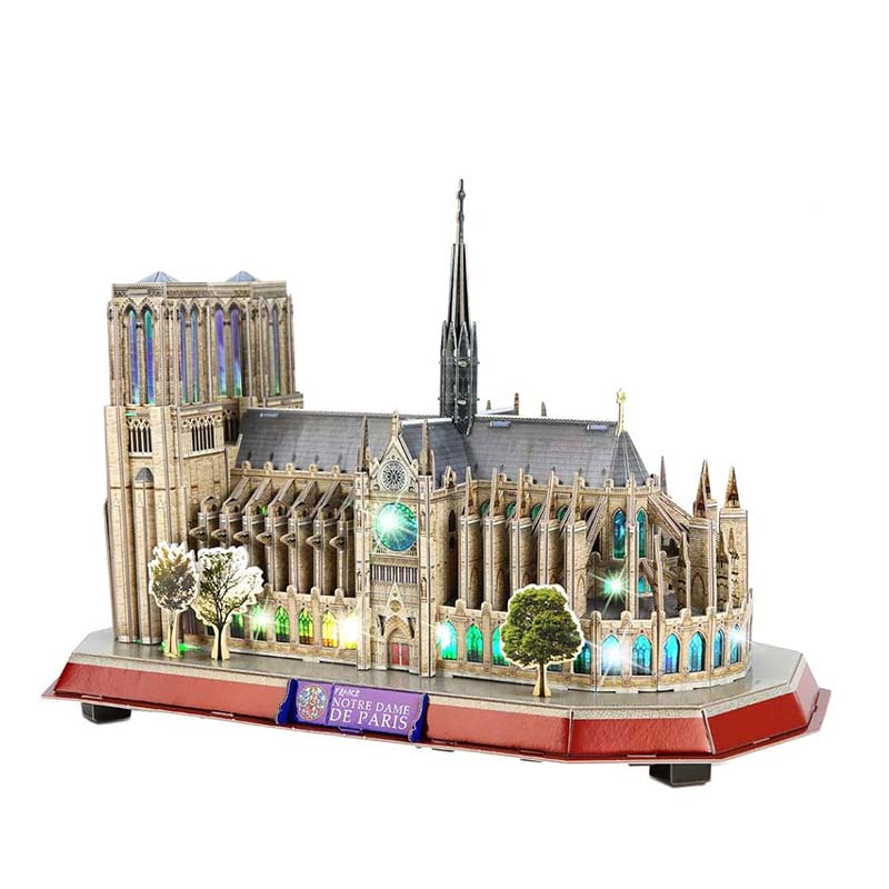 Notre Dame Luces LED Rompecabezas 3D Cubicfun Puzzle 3D