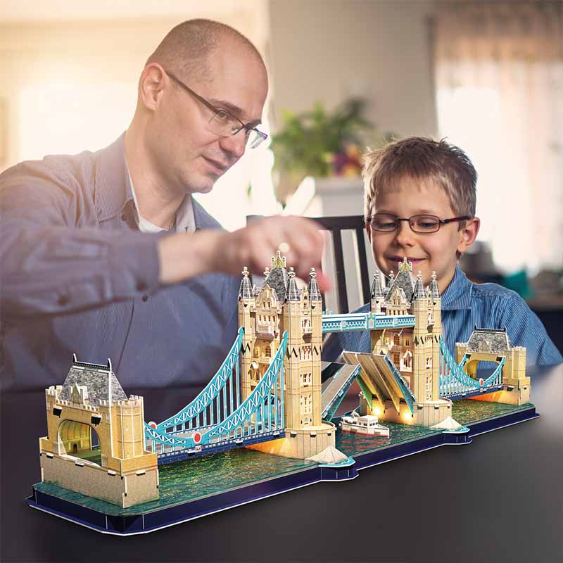 Puente de la Torre Tower Bridge LED Puzzle 3D 222 Piezas