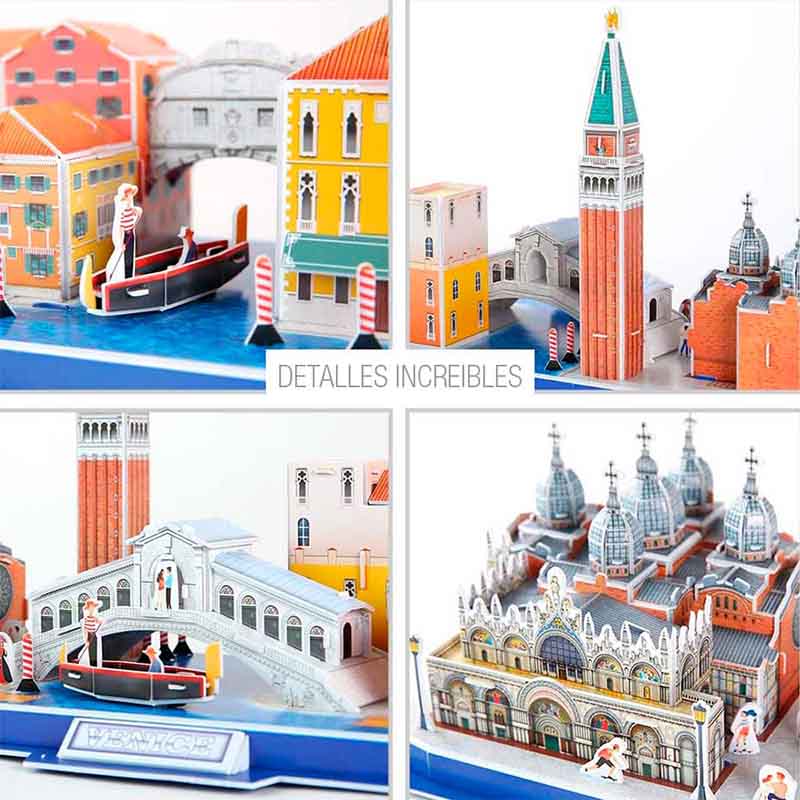 Venecia City Line Italia Rompecabezas 3D Cubicfun Puzzle 3D