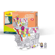 Casita Armable para Colorear Candy House