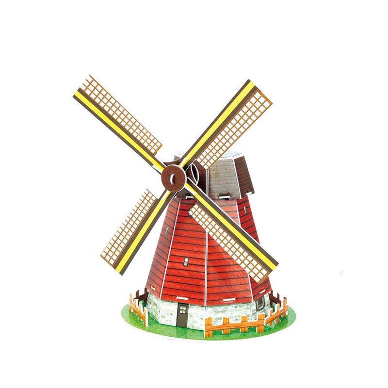 Molino Holandes Miniatura Armable Puzzle 3D Serie S