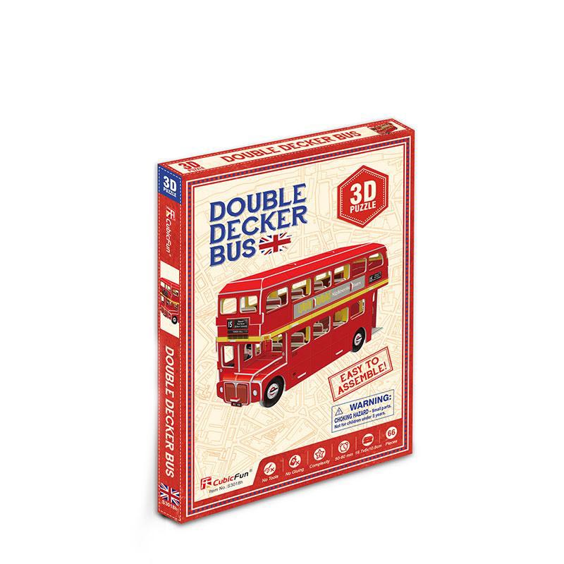 London Autobus Rojo Miniatura Armable Puzzle 3D Serie S