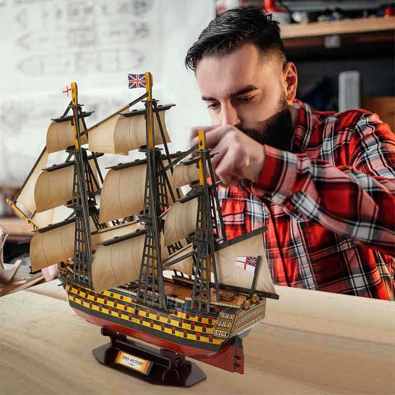 HMS Victory Barco Velero Rompecabezas 3D Cubicfun Puzzle 3D