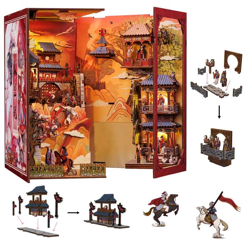PREVENTA La leyenda de Mulan Book Nook Cutebee