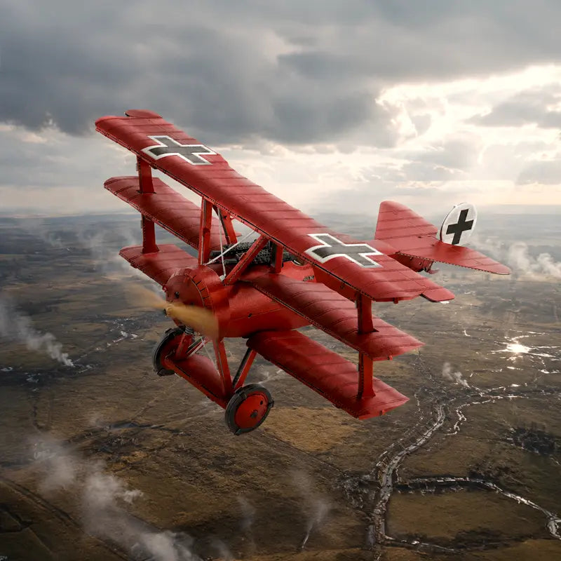 Triplano Fokker Baron Rojo Metal Earth