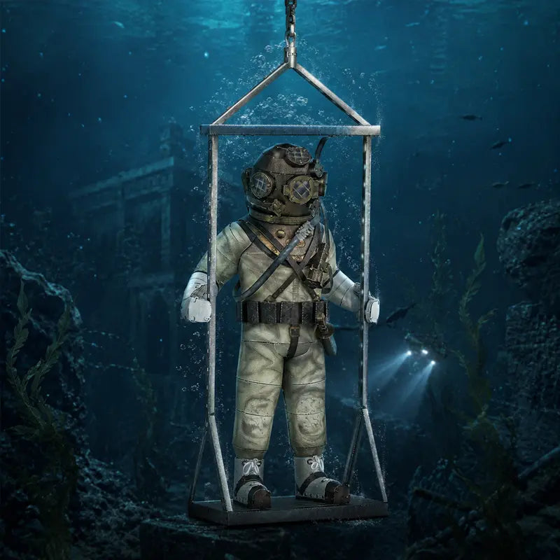 Vintage Diving Suit Metal Earth