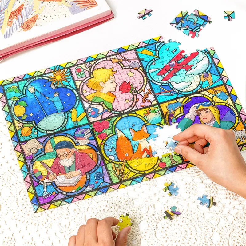 Playmore-PrincipitoPlanetMemoriesVitral-rompecabezas-300pcs-armando.webp