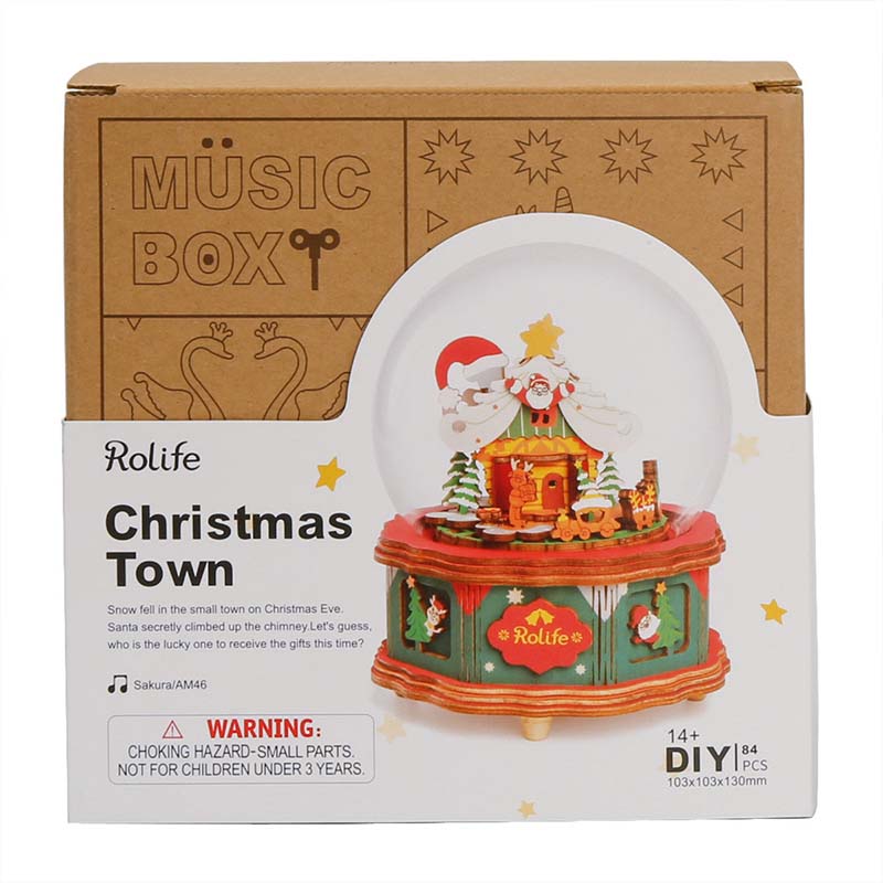 Caja musical Navidad Christmas Town Robotime