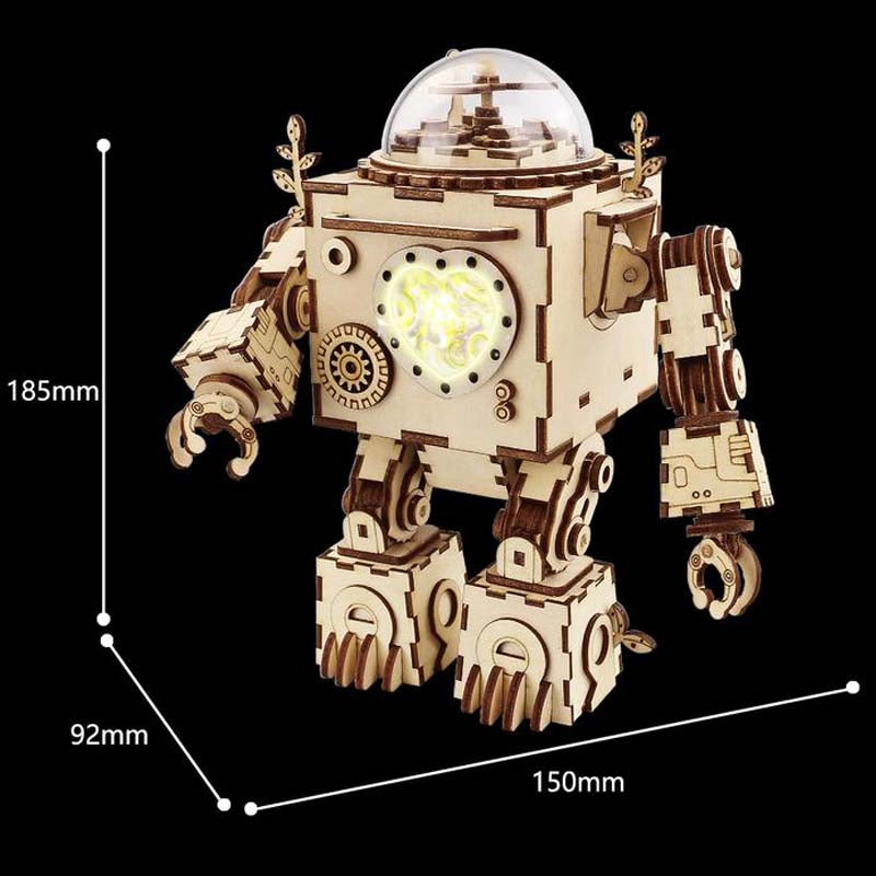 Robot Orfeo Musical de Madera Rompecabezas STEM