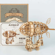 Dirigible Steampunk de madera Rompecabeza