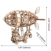 Dirigible Steampunk de madera Rompecabeza